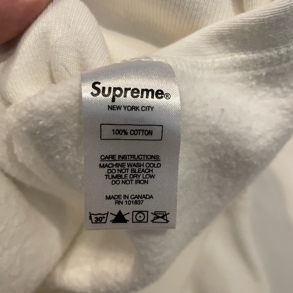 Supreme Comme Des Garçons SHIRT Box Logo Hooded Sweatshirt White - Picture 5 of 7